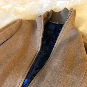 J. Crew Tan Jacket with Navy Lining